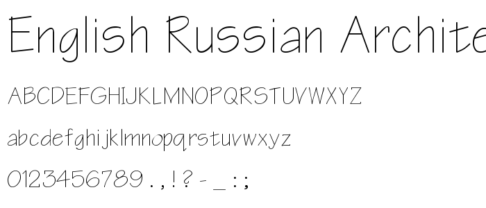 English-Russian Architect font
